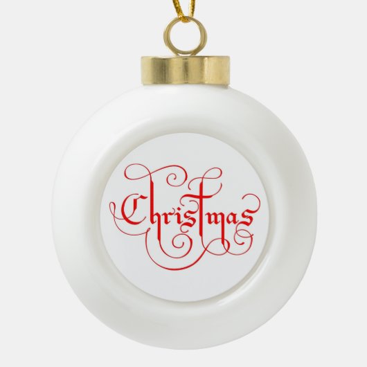 KERSTMIJS KERAMISCHE BAL ORNAMENT (Voorkant)