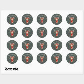 KERSTMIJS RETRO RENDIER STICKER (Vel)