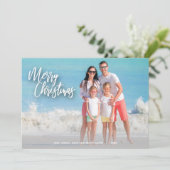 KERSTMIJS Script Foto Feestdagenkaart (Staand voorkant)