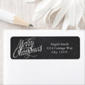 KERSTMIJS Script Krijtbord Adreslabels Etiket (Insitu)