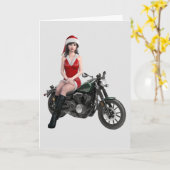 KERSTMIJTER MOTORFIETS MEISJE KAARTEN (Gele Bloem)
