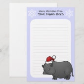 kerstminiatuur pig briefpapier (Voorkant / Achterkant)