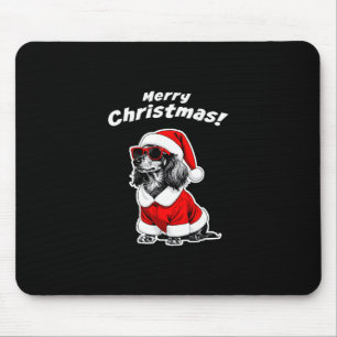 Kerstminiatuurhond Grappige Kerstman Hond Schattig Muismat