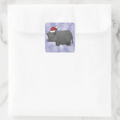 Kerstminiatuurvarken Vierkante Sticker (Tas)