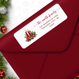 Kerstminimaal mistletoe kaars etiket