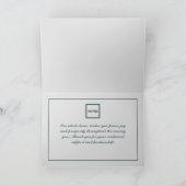 Kerstminimalis boomkanton turquoise & vanilla feestdagen kaart (Binnen)