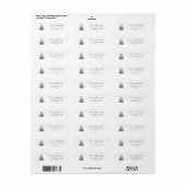 Kerstminimalist Dennensage groen Etiket (Full Sheet)