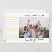 Kerstminimalistisch Gold Elegant-fotografie Feestdagenkaart (Voorkant)