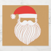 Kerstminimalistisch moderne kerstkerstman bier etiket (Enkel label)