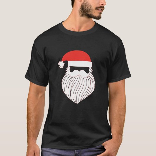 Kerstminimalistisch moderne kerstkerstman t-shirt (Voorkant)