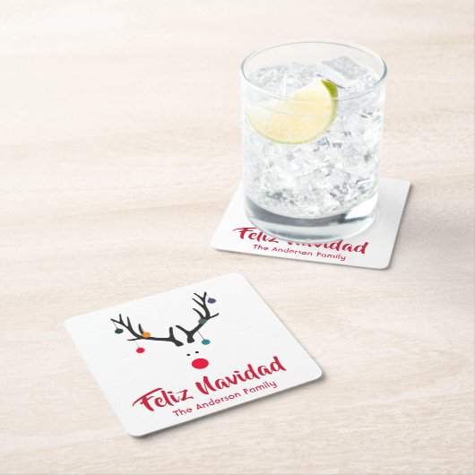 Kerstminimalistische abstracte rendierrendierNavid Kartonnen Onderzetters (Insitu)