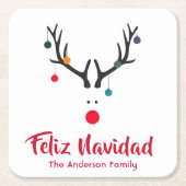 Kerstminimalistische abstracte rendierrendierNavid Kartonnen Onderzetters (Voorkant)