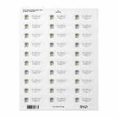 Kerstminimalistische winterdeurkrans etiket (Full Sheet)