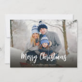 Kerstminimumaantal groene stut 2 foto Winter Feestdagenkaart (Voorkant)