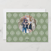 Kerstminimumaantal groene stut 2 foto Winter Feestdagenkaart (Achterkant)