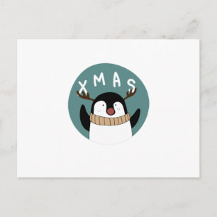 Kerstminimumaantal pinguïn   De winter komt eraan Briefkaart
