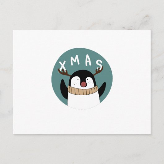 Kerstminimumaantal pinguïn | De winter komt eraan Briefkaart (Voorkant)