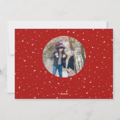 Kerstminimumaantal rode Stippen Eenvoudig feesteli Feestdagenkaart (Achterkant)