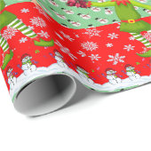 Kerstminkaderelf Cadeaupapier (Rol Hoek)