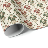 Kerstminkadevoetbalinpakpapier Cadeaupapier (Rol Hoek)