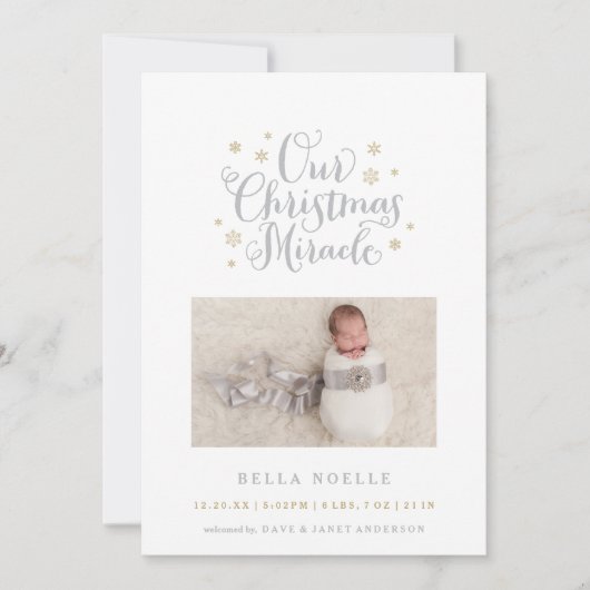 Kerstmirakel Holiday-fotokaart Feestdagenkaart (Voorkant)