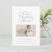 Kerstmirakel Holiday-fotokaart Feestdagenkaart (Staand voorkant)