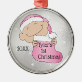 Kerstmis1e Kerstmis Roze Bal Decoratie (Voorkant)