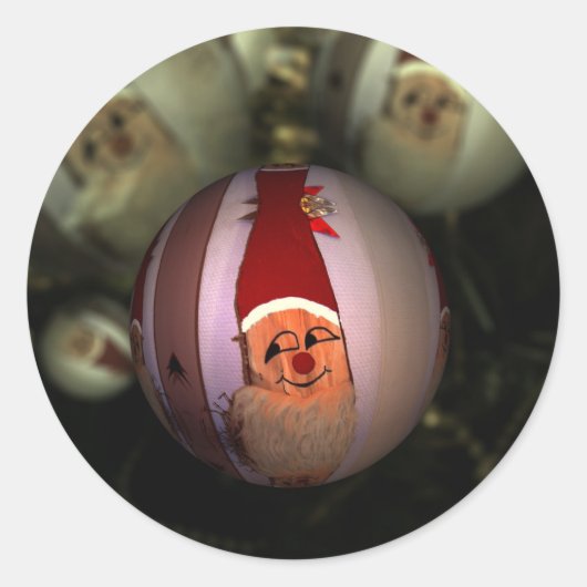 Kerstmis 023 ronde sticker (Voorkant)
