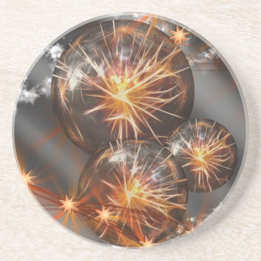 Kerstmis 032 zandsteen onderzetter (Voorkant)