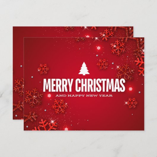 Kerstmis 10 feestdagenkaart (Voorkant / Achterkant)