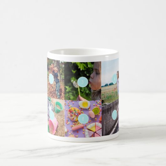 Kerstmis 10 Foto's Collage Mok (Center)