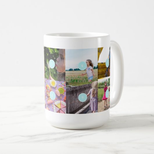 Kerstmis 10 Foto's Collage Mok (Voorkant rechts)