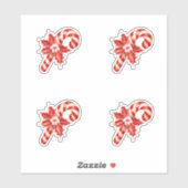 Kerstmis 10 sticker (Vel)