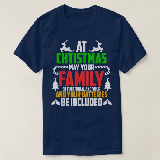 Kerstmis, 1224 kerstboom Heilige Sinterklaas T-shirt (Design voorkant)