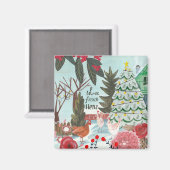 Kerstmis 12 dagen van Kerstmis Drie Franse hennen Magneet (Voorkant / Achterkant)