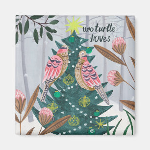 Kerstmis 12 dagen van Kerstmis Twee tortelduiven Magneet