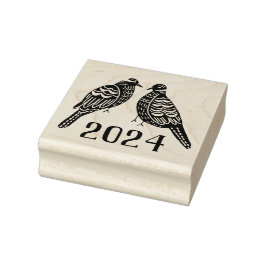 Kerstmis 12 dagen van Kerstmis Twee Tortelduiven Rubberstempel