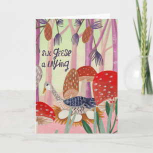 Kerstmis 12 dagen van Kerstmis Zes Ganzen leggen Kaart