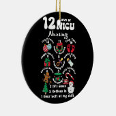 Kerstmis 12 dagen van NICU eenheid verpleegkunde G Keramisch Ornament (Rechts)