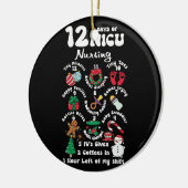 Kerstmis 12 dagen van NICU eenheid verpleegkunde G Keramisch Ornament (Links)