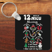 Kerstmis 12 dagen van NICU eenheid verpleegkunde G Sleutelhanger (Voorkant)
