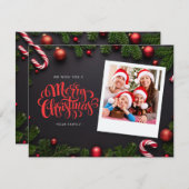 Kerstmis 12 feestdagenkaart (Voorkant / Achterkant)