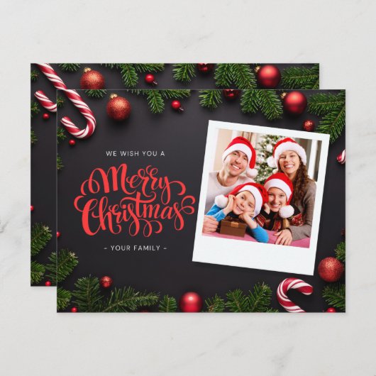 Kerstmis 12 feestdagenkaart (Voorkant / Achterkant)