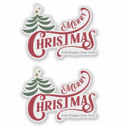 Kerstmis 13 sticker (Voorkant)