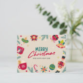 Kerstmis 14 feestdagenkaart (Staand voorkant)