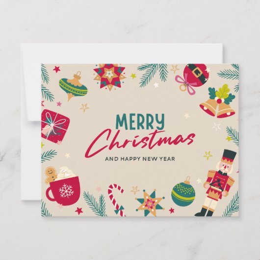 Kerstmis 14 feestdagenkaart (Voorkant)