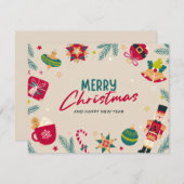 Kerstmis 14 feestdagenkaart (Voorkant / Achterkant)