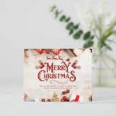 Kerstmis 15 feestdagenkaart (Staand voorkant)