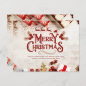 Kerstmis 15 feestdagenkaart (Voorkant / Achterkant)