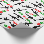 Kerstmis, 15 jaar HO HO HO PEW PEW Cadeaupapier (Hoek)